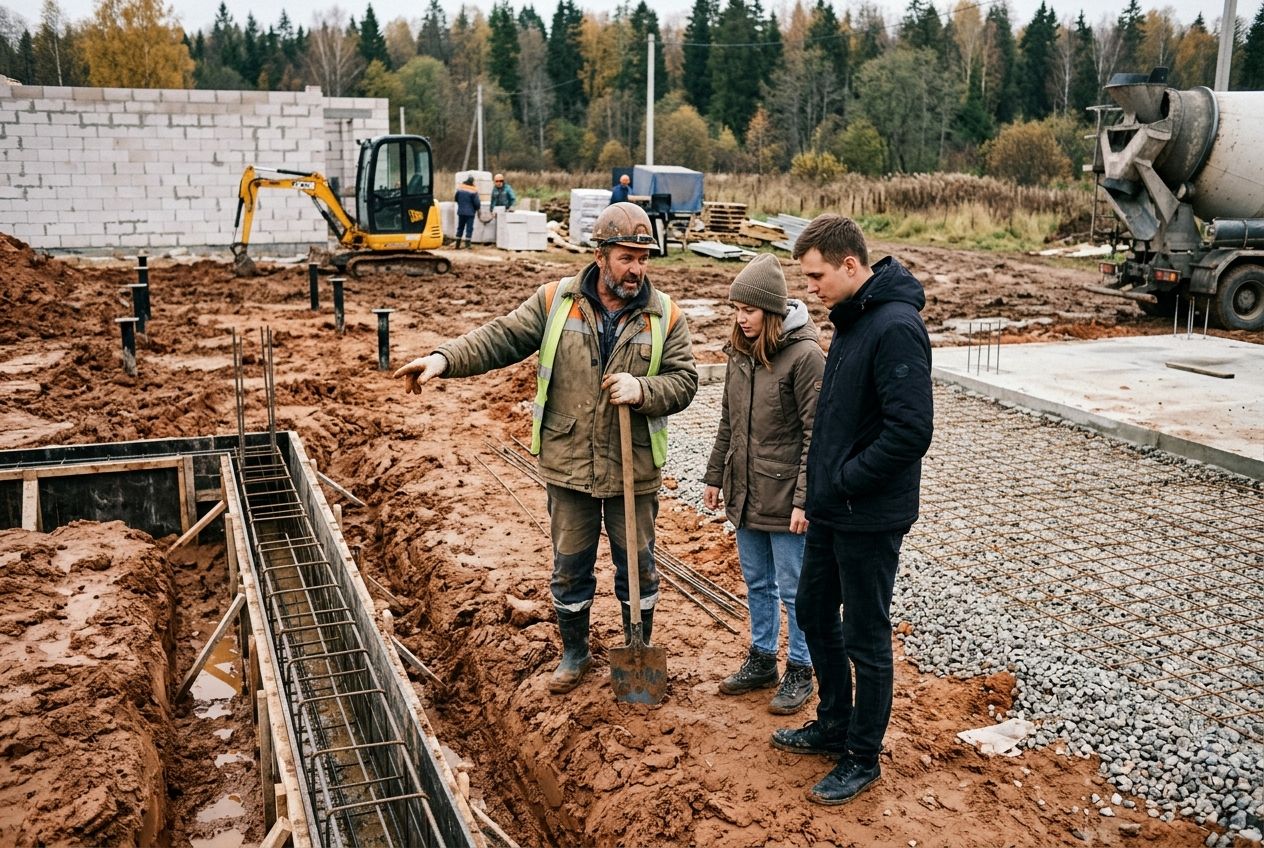 Какой фундамент выбрать для дома из газобетона на глине: сравнение ленточного, плитного и свайного